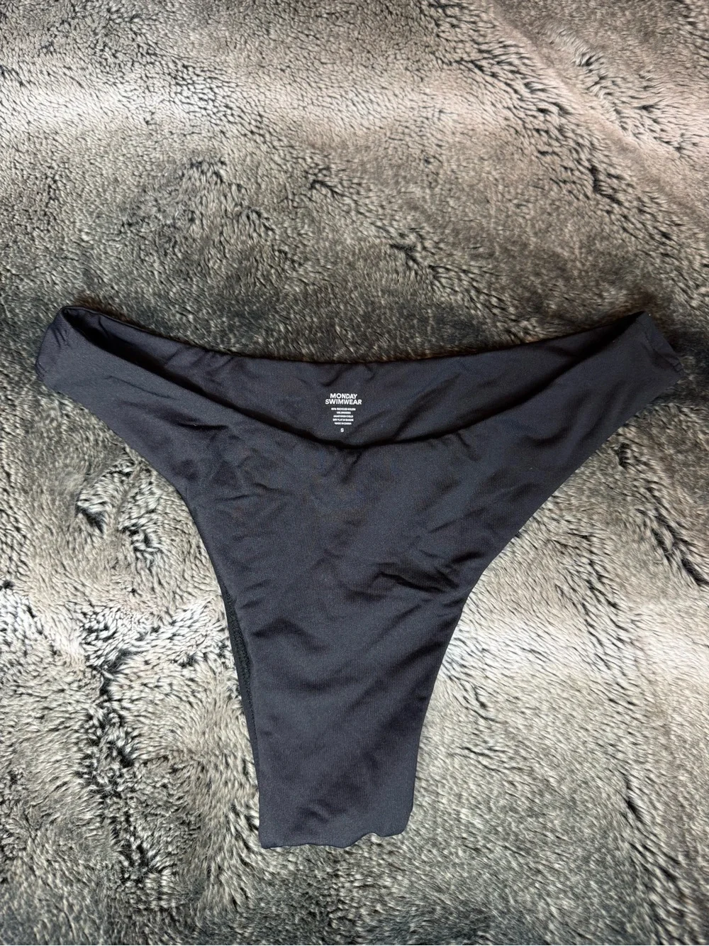 Monday Swimwear Byron Black Cheeky Bikini Bottom S (LIKE NEW)